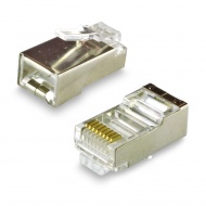 Connector RJ45 8P8C Cat 5e for twisted pair, shielded, gold plated contacts