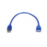 Adapter USB 2.0 (male) - USB 2.0 (female), data transmission, 30 cm