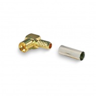 MMCX(female) right angle connector, crimp attachment, for RG174, RG316