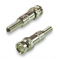 BNC(male) connector crimp/solder attachment for cable RG-58, zinc alloy