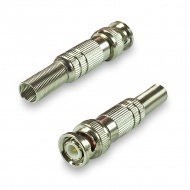 BNC(male)  connector crimp/solder attachment for cable RG-58, copper alloy