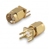 Connector SMA(male) for soldering on PCB of 1.0 mm thick