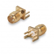 RP-SMA connector(female) for soldering on PCB of 1.0 mm thick
