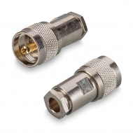 Connector UHF male PL259(male, male) on cable 5D, clamp