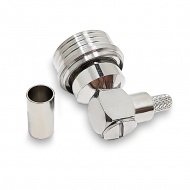 QN(male) connector, angled, waterproof, for cable LMR-195