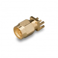SMA (male) connector, solder attachment, for PCB, thickness 1.5 mm 