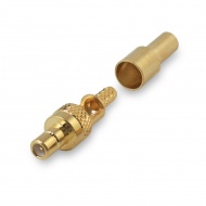 SMB(male) connector, crimp attachment, for RG174, RG316