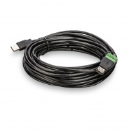 Cable assembly USB(male)-USB(female), twisted pair, 10 meters